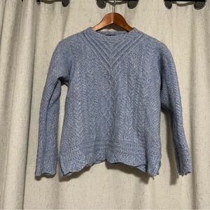 The Irish Store Heather Blue Wool Sweater